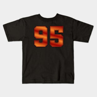 95 || Sports Wear || Number | Red Orange Kids T-Shirt